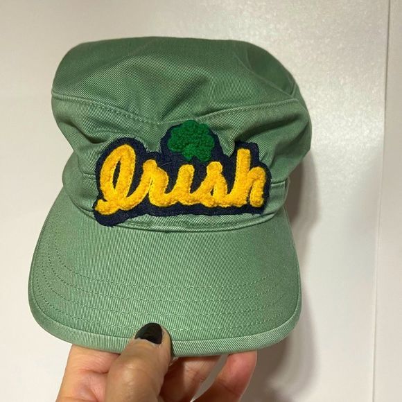 Gap Irish Pageboy Hat Army Green w/Golden IRISH writing M/L - Picture 1 of 10